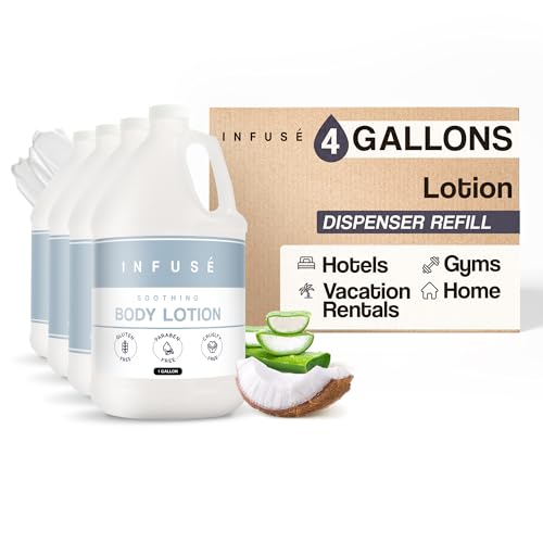 Image of Terra Pure Infuse Hotel Lotion | 1 Gallon | Designed to Refill Soap Dispensers (Set of 4 Gallons)