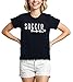 Game Day Shirts Women Soccer Mom Volleyball Graphic Tee Cotton Short Sleeve Gift Sports Mothers T-Shirt (Soccer Black Med)