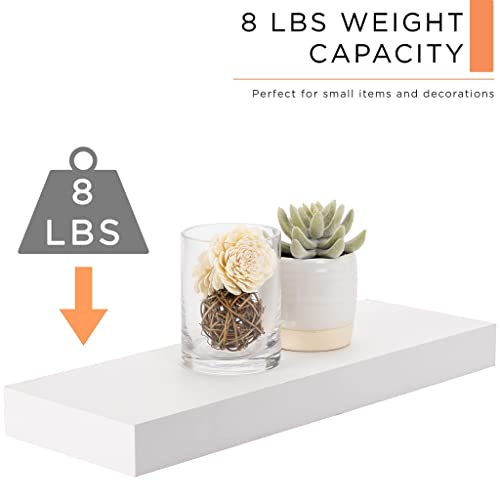 Sorbus Floating Shelf Set — Rustic Engineered Wood Hanging Rectangle Wall Shelves — Perfect For Home Décor, Trophy Display, Photo Frames, And More #TOP3