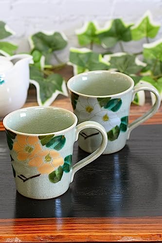 和座の蔵 おしゃれ コーヒーマグ 九谷焼 マグカップ ペア セット 金銀椿 陶器 高級 ブランド 食器 日本製 結婚祝い 還暦祝い 古希祝い 喜寿祝い 母の日 父の日 敬老の日 プレゼント ギフト