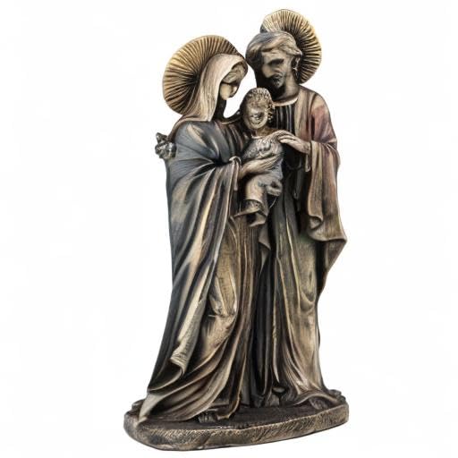 Estatua Familia Sagrada Resina Bronce 8.66 pulg miniatura 6
