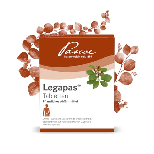 Pascoe® Legapas tablete: prirodni laksativ za zatvor - pospješuje pražnjenje crijeva - napravljene od kore cascara - bez glutena (40 tableta)