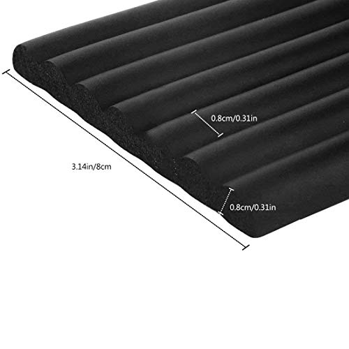 Gfqlong 2 Pack Baby Proofing Edge & Corner Guards 6.5Ft Multifunctional Child Safety Furniture Wide Bumper Table Sharp Edges Protector, Black #TOP5