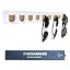 FINDAMAZE Support Mural Lunettes Bois – Présentoir 9 Paires, Étagère à Lunettes De Soleil En Bambou & Cuir, Décoration Élégante Intérieur