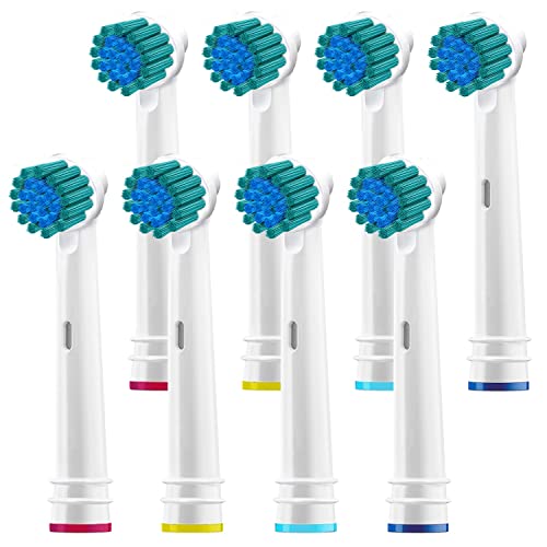 Replacement Brush Heads Compatible with Oral B- Sensitive Gum Care Electric Toothbrush Heads - Pk of 8 Generic Sensitive Brushes- Fits Oral-b Braun 7000, Pro 1000, 9600, 500, 3000, 8000 Clean