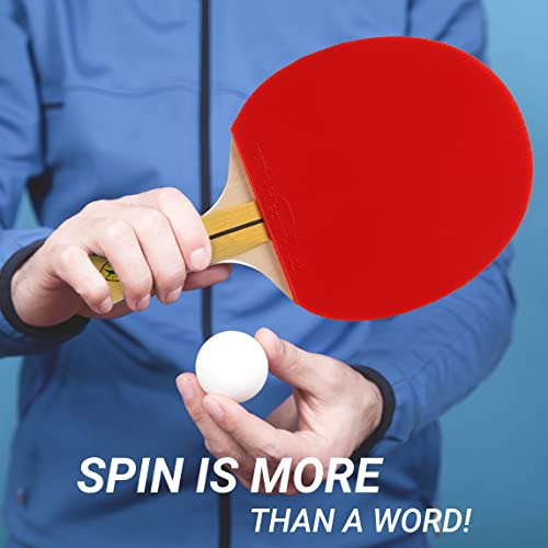 Killerspin Jet400 Smash N1 Ping Pong Paddle, Table Tennis Racket, Table Tennis Equipment For Intermediates/Advanced, Table Tennis Paddle With 5-Ply Wood Blade, Black/Red #TOP5