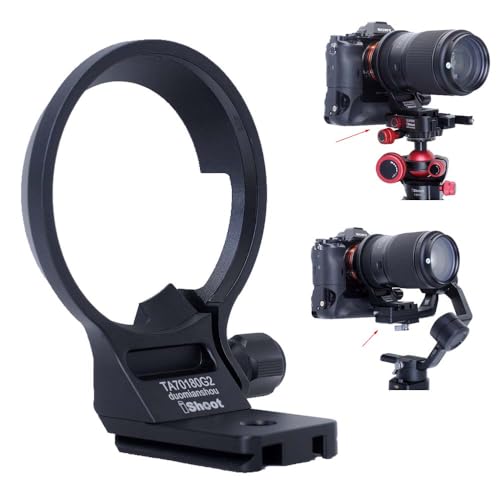 iShoot 三脚マウントリングレンズカラー Tamron 70-180mm f/2.8 Di III VC VXD G2 A065 Eマウント、サポートホルダーブラケット Arca-Swiss Fit クイックリリースプレート Arca Fit ヘッドク