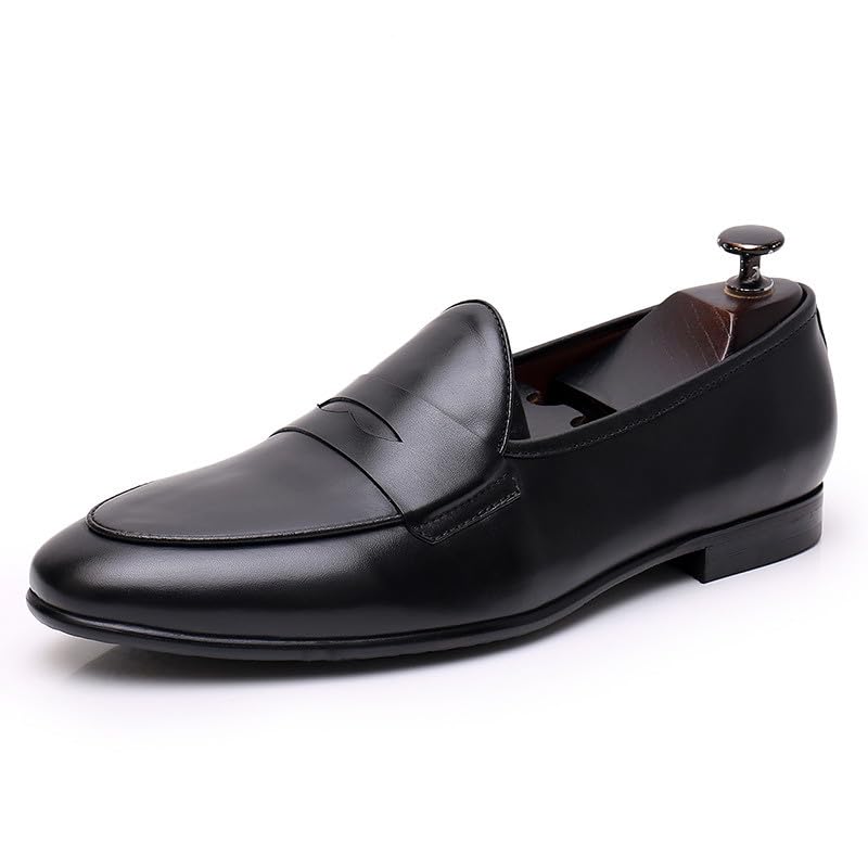Mens Penny Loafers Slip On Causal Dress Shoes Genuine Leather Fashion Modern Mocasines Prom Wedding Business Suit Shoes Tuxedo Shoes for Men3