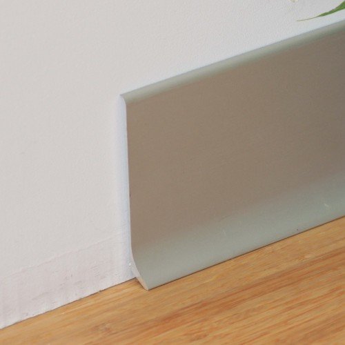 Plinthe Aspro 70 mm en aluminium argenté 2,5 m