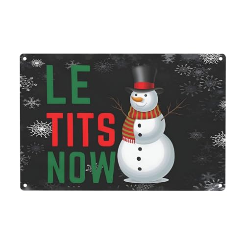Christmas Le Tits Now Le Tits NowBedroom Wall Art Gift Painting Tin Sign Rustic Time Bar Kitchen...