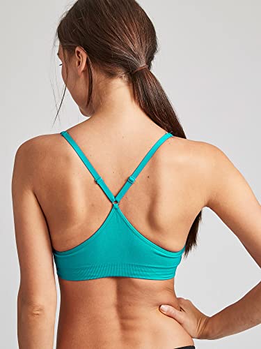 Image of Kalon Women's 4 Pack Racerback Sports Bralette Seamless Wireless Comfort Bra