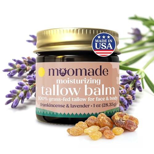 Organic Beef Tallow Balm with Frankincense, Lavender, & Rosehip Oil