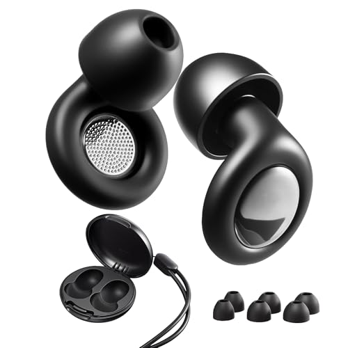 Sleeping Ear Plugs Noise Cancelling, Reusable Silicone Sleeping Earplugs, Noise Reducing for Travel,...