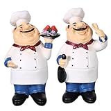 Conception de paire unique : cet ensemble comprend deux poses de chef distinctes (une avec une cuillère, une avec une assiette de fruits), offrant un look cohérent mais dynamique qui rehausse votre décoration d'intérieur avec une élégance ludique.