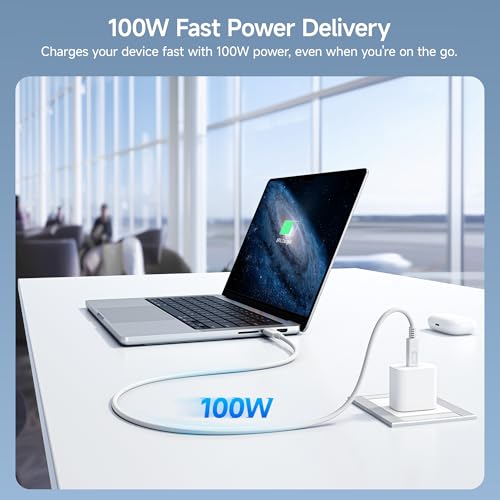 Image of Cable Matters [USB-IF Certified] 10Gbps Gen 2 USB C Cable, 3.3ft /1m, White | [4K@60Hz Video, 100W Charging, 10Gbps Data Transfer] USB C to USB C Gen 2 Cable