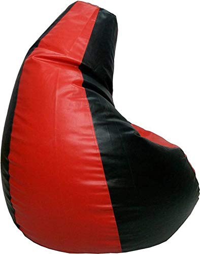 Black red Bean Bag Cover Without Beans Size XXL- true 2 f