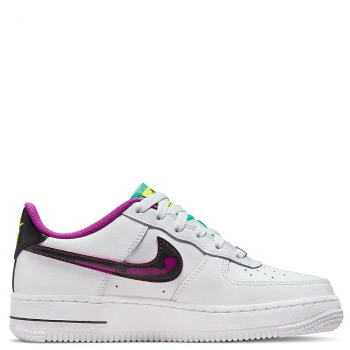 Nike Air Force 1 LV8 GS White/Black-Vivid Purple Size 6.5Y2