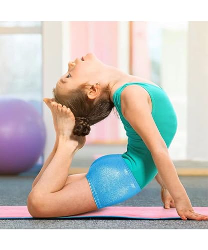 Girls Dance Short Gymnastics Shorts for Girls Metalli Sparkle Glitter Tumbling Bottoms2