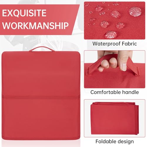 Image of Stand Mixer Dust Cover Compatible with Kitchenaid 4.5 /5 Quart Tilt Head, Water-resistant Kitchen Aid Mixer Cover with 3 Pockets for Accessories (Red)