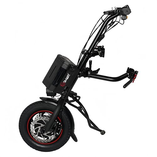 12 Inch Elesmart A3 36V 250W/350W Electric Wheelchair Handcycle Conversion Kits Tractor with Lithium Battery (36V 350W, 7.8AH)
