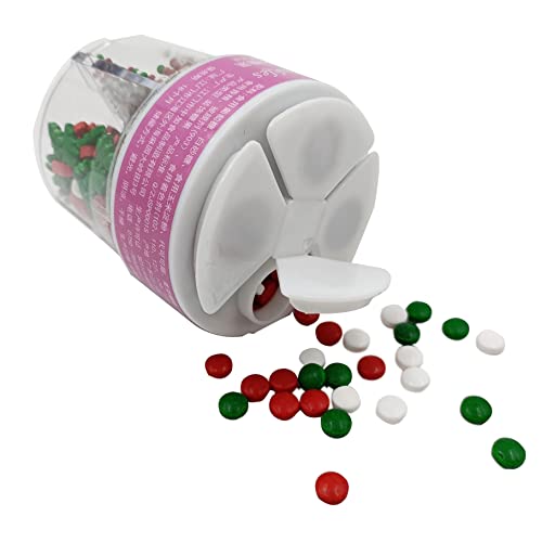 Christmas Sprinkles Sugar Pearls candy 120g/ 4.2oz, 4-cell Cupcake Cake Topper mix Holiday Sprinkles for Traditional Baking Manvscakes Jimmies Ice Cream Cookie Crystal Decorating Nonpareils - Thumbnail 5