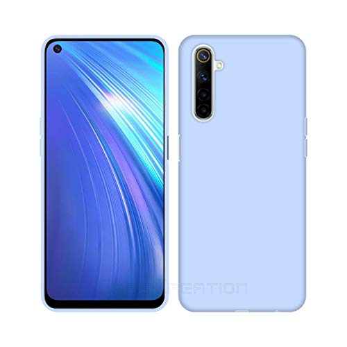 Image of Case Creation Luxurious OG Series for Realme 6i Case Cover,Anti-Dirty Slim Case Frosted Matte Cute Candy TPU Raised Bezel (Splash of Color) Back Cover for Realme6i -Light Purple