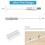 2-Pack-20FT-DC-Power-Extension-Cable21mm-x-55mm-12v-DC-Extension-Cord-Power-Supply-Adapter-for-CCTV-Security-Camera-Surveillance-Indoor-IP-CameraLED-Strip12-Volt-Male-to-Female-Plug-Flat-Cable