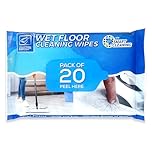 Wet Floor Cleaning Wipes - Wet Wipes for Most Flat Mops Compatible with Flash Mops - Perfect Floor Cleaner for Laminate, Tile, Wood, or Hard Surfaces (1 count (Pack of 20))