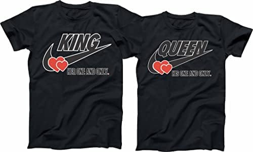 King, Queen, Kinga and Queen, Lovely Couples Shirts, Matching Lov...