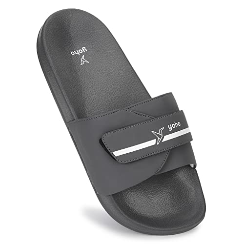 Image of YOHO Drystep Sliders for Men | Waterproof Monsoon Footwear & Rainy Sandals | Skin Friendly Adjustable Strap