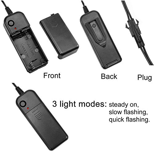 ABALDI El Wire Battery Pack Driver DC 3V Portable El Wire Inverter Electroluminescent Controller, El Tape and El Panel Driver Neon Strip Light Driver(DC-3V)