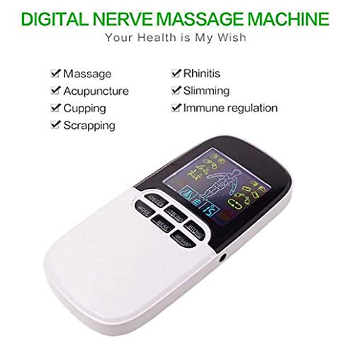 Back Massager, Acupuncture Electric Digital Therapy Neck Back Machine Massage Electronic Pulse Stimulator Body Care,White #TOP7