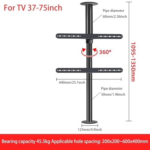 Support TV au sol réglable pour regarder la télévision sans reflets