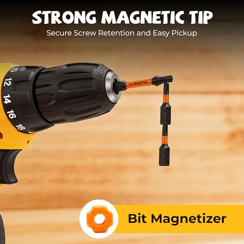 Image of MulWark 43-Piece Impact Screwdriver Bit Set, Impact Rated S2 Steel Drill Bits with Magnetic Color-Coded Torx Bit Set & Magnetizer, Professional Drill Bit Set for Impact Drivers, DIY & Home Repair