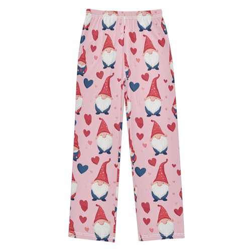 Pajama Bottoms, Pajamas Pant Gnomes Lounge Wear Casual Cartoon Pink Sleep Long Pants Soft Pjs Sleepwear