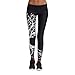 Produktbild Hosen Damen Gedruckt Sport Yoga Workout Gym Fitness Übung Athletisch (M,Schwarz)