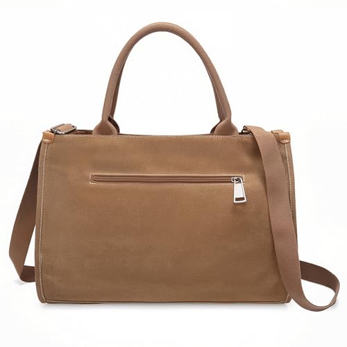 Bolsa Tote de Lona Multicolor para Mujer con Cierre y Gran Capacidad miniatura 2