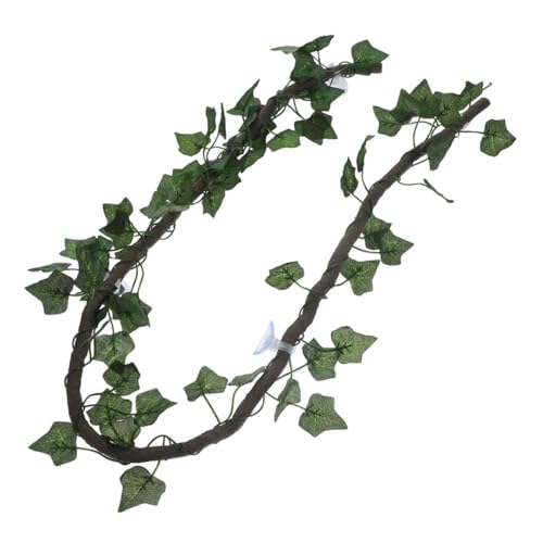 SEWOART Flexible Reptile Climbing Vine Artificial Leaves for Snake Tank Decorative Fake Vine Toy for Reptiles Terrarium Accessories