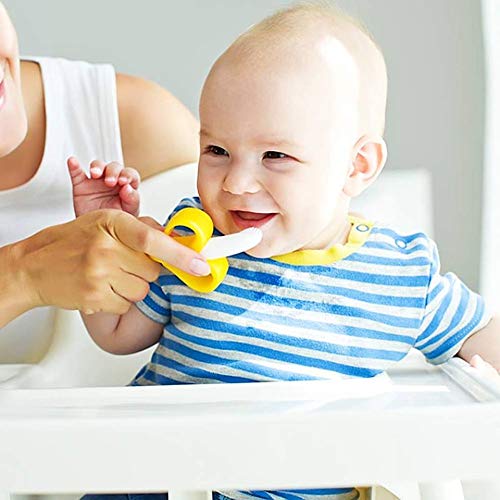 Infant Training Banana Toothbrush Teether with Soft Bristles Non-Toxic BPA Free Silicon (Yellow) Upto 2 Years-image-40