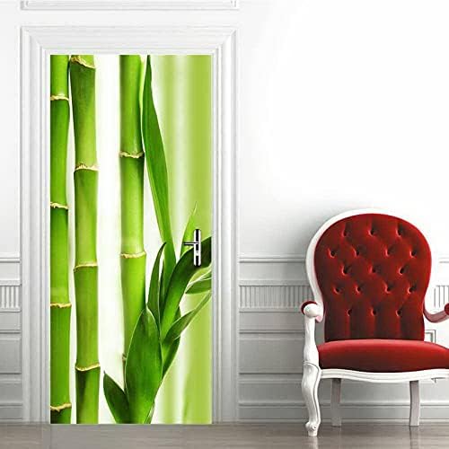 A.Monamour 3D Door Stickers for Interior Doors Simulation Wooden White Door Vinyl Waterproof Self Adhesive Door Mural Decals for Bedroom Office Bathroom 77 x 200 cm