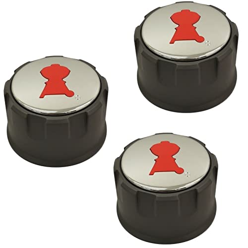 Weber # 69893 Set of 3 Control Knobs Spirit 300 Series (with Up Front Controls) Years 2013 and Newer by Weber - Used condition - US$20.93