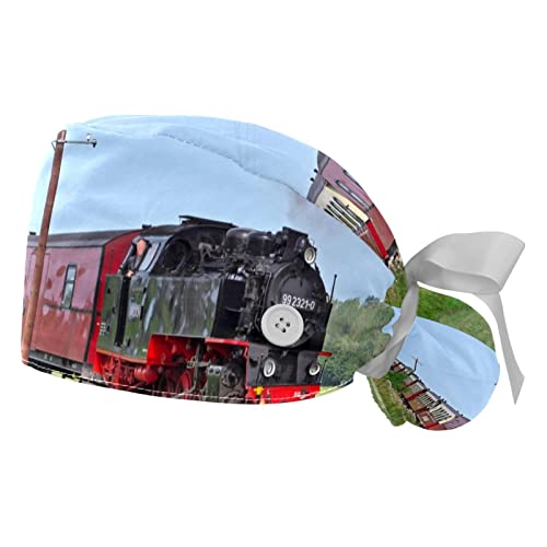 Chapeaux bouffants Train JDEZ casquettes de travail ajustables femmes hommes calots professionnels