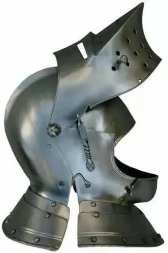 Medieval Knight Tournament Close Helmet 18 GA Steel Replica | SCA LARP Compatible, Museum Quality Build, Costume & Display Use, Unisex Adult Size, Silver Steel Finish