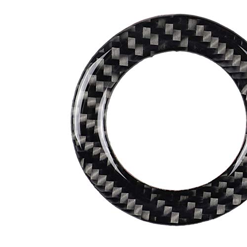 Yorten Logotipo do volante em fibra de carbono estilo carro compatível com 2011-2016 Volkswagen golf