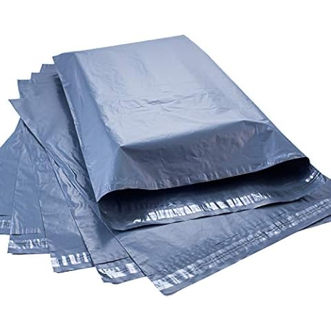 100 Postage Bags - Strong Mailing Bags for Postage- Postal Grey Envelopes (6" x 9") Cover