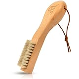 Atzi Hats Laundry Brush Stain Remover Scrubber with Soft White Boar Bristles for Delicate Baby...