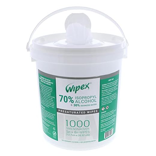 Wipex 70% Isopropyl Alcohol Wipes - 1000 Electronic Wipes - Cleanroom Wipes for Sensitive Equipment - Clean Household items, Computer Screens use at Work, School and Public Facilities, Bulk Alcohol Wipes (1 pack, 1000 wipes)