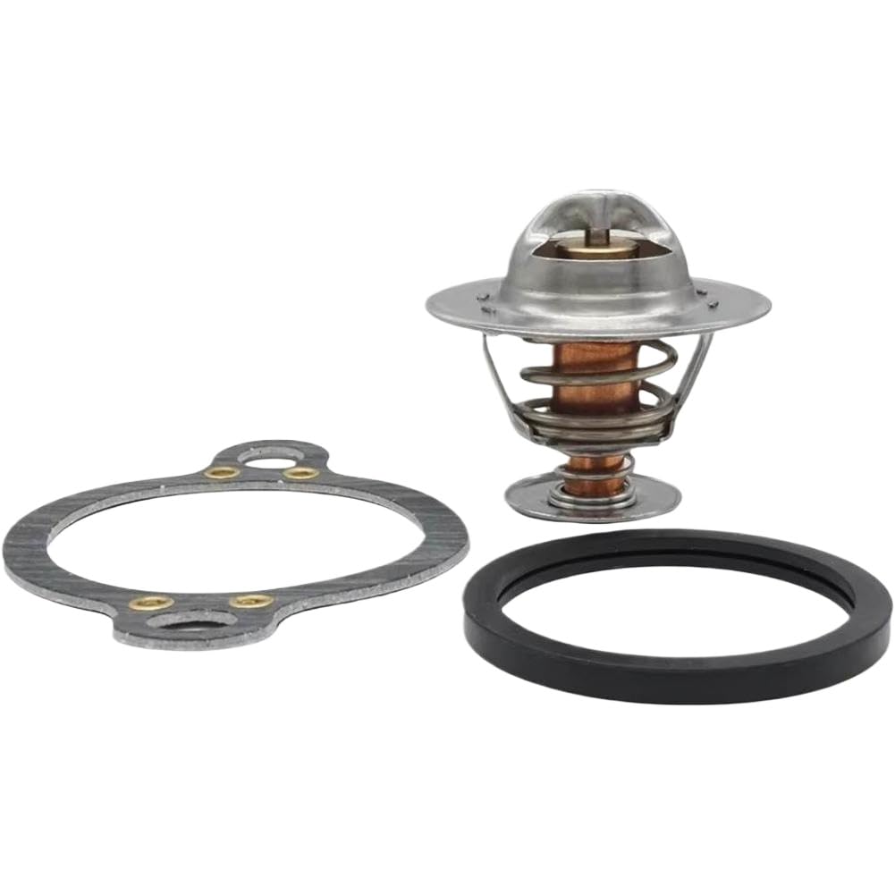 Thermostat Kit Compatible With Mercruiser 4 Cyl 3.7L SternDrive 160°F 71°C 99155A1 27-33918 991551 99155T1 99155T2 863358T 18-3568(Silver)