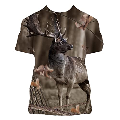 T-shirt unisexe avec motif camouflage 3D idéal pour vos loisirs estivaux en plein air taille XL