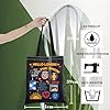 WZMPA Singer Album Show Tote Bag Singer Lyrics Gift Singer Concert Reusable Grocery Bag Singer Merchandise, Show Tote-bl, L #1